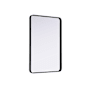 Elegant Lighting Remy 27"W x 40"H Rectangular Flat Medium Density Fiberboard (MDF) Framed Accent Mirror Black