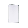 Elegant Lighting Remy 27"W x 40"H Rectangular Flat Medium Density Fiberboard (MDF) Framed Accent Mirror Silver