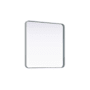 Elegant Lighting Remy 30" Square Flat Medium Density Fiberboard (MDF) Framed Accent Mirror Silver