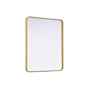 Elegant Lighting Remy 30"W x 36"H Rectangular Flat Medium Density Fiberboard (MDF) Framed Accent Mirror Brass