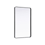 Elegant Lighting Remy 30"W x 48"H Rectangular Flat Medium Density Fiberboard (MDF) Framed Accent Mirror Black