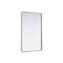 Elegant Lighting Remy 30"W x 48"H Rectangular Flat Medium Density Fiberboard (MDF) Framed Accent Mirror Silver