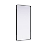 Elegant Lighting Remy 30"W x 60"H Rectangular Flat Medium Density Fiberboard (MDF) Framed Accent Mirror Black