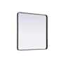 Elegant Lighting Remy 36" Rectangular Flat Medium Density Fiberboard (MDF) Framed Accent Mirror Black
