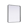 Elegant Lighting Remy 36"W x 40"H Rectangular Flat Medium Density Fiberboard (MDF) Framed Accent Mirror Black