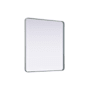 Elegant Lighting Remy 36"W x 40"H Rectangular Flat Medium Density Fiberboard (MDF) Framed Accent Mirror Silver