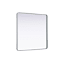Elegant Lighting Remy 42" Square Flat Medium Density Fiberboard (MDF) Framed Accent Mirror Silver