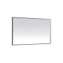 Elegant Lighting Pier 60" W x 36" H Modern Rectangular Aluminum Framed Bathroom Wall Mirror with LED Lighting Black