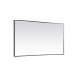 Elegant Lighting Pier 72" W x 42" H Modern Rectangular Aluminum Framed Bathroom Wall Mirror with LED Lighting Black