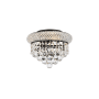 Elegant Lighting Primo 3 Light 10" Wide Flush Mount Waterfall Ceiling Fixture with Clear Royal Cut Crystals Black