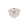 Elegant Lighting Primo 3 Light 10" Wide Flush Mount Waterfall Ceiling Fixture with Clear Royal Cut Crystals Chrome