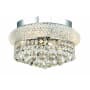 Elegant Lighting Primo 4 Light 12" Wide Flush Mount Waterfall Ceiling Fixture with Clear Royal Cut Crystals Chrome