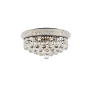 Elegant Lighting Primo 8 Light 16" Wide Flush Mount Waterfall Ceiling Fixture with Clear Royal Cut Crystals Black