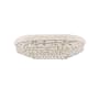 Elegant Lighting Primo 18 Light 36" Wide Flush Mount Waterfall Ceiling Fixture with Clear Royal Cut Crystals Chrome