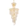 Elegant Lighting Spiral 10 Light 16" Wide Crystal Mini Chandelier with Clear Royal Cut Crystals Gold