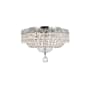 Elegant Lighting Century 4 Light 14" Wide Flush Mount Bowl Ceiling Fixture with Clear Royal Cut Crystals Chrome