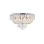 Elegant Lighting Century 9 Light 20" Wide Flush Mount Bowl Ceiling Fixture with Clear Royal Cut Crystals Chrome