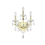 Elegant Lighting St. Francis 3 Light 17" Tall Wall Sconce with Clear Royal Cut Crystals Gold