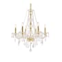Elegant Lighting Verona 6 Light 24" Wide Crystal Chandelier with Clear Royal Cut Crystals Gold