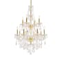 Elegant Lighting Giselle 12 Light 28" Wide Crystal Chandelier with Clear Royal Cut Crystals Gold