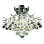 Elegant Lighting Toureg 3 Light 16" Wide Semi-Flush Ceiling Fixture with Clear Royal Cut Crystals Chrome