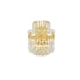 Elegant Lighting Corona 2 Light 12" Tall Wall Sconce with Clear Royal Cut Crystals Gold