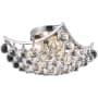 Elegant Lighting Corona 4 Light 12" Wide Semi-Flush Bowl Ceiling Fixture with Clear Royal Cut Crystals Chrome