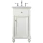 Elegant Lighting Otto 19" Free Standing Single Basin Vanity Set with Cabinet and Engineered Marble Vanity Top Antique White