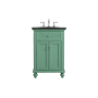 Elegant Lighting Otto 24" Free Standing Single Basin Vanity Set with Cabinet and Marble Vanity Top Vintage Mint