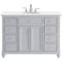 Elegant Lighting Otto 48" Free Standing Single Basin Vanity Set with Cabinet and Engineered Marble Vanity Top Grey