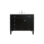 Elegant Lighting Park Avenue 40" Free Standing Single Basin Vanity Set with Cabinet and Marble Vanity Top Black