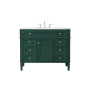Elegant Lighting Park Avenue 42" Free Standing Single Basin Vanity Set with Cabinet and Marble Vanity Top Green