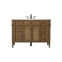 Elegant Lighting Park Avenue 48" Free Standing Single Basin Vanity Set with Cabinet and Marble Vanity Top Driftwood