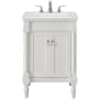 Elegant Lighting Lexington 24" Free Standing Single Basin Vanity Set with Cabinet and Quartz Vanity Top Antique White