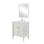 Elegant Lighting Lexington 30" Free Standing Single Basin Vanity Set with Cabinet and Engineered Stone Vanity Top Antique White