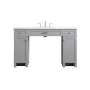 Elegant Lighting Cooper 54" Free Standing Single Basin Vanity Set with Cabinet and Marble Vanity Top Grey