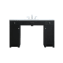 Elegant Lighting Cooper 54" Free Standing Single Basin Vanity Set with Cabinet and Marble Vanity Top Black