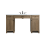 Elegant Lighting Cooper 60" Free Standing Single Basin Vanity Set with Cabinet and Marble Vanity Top Natural Oak