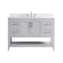 Elegant Lighting Aubrey 48" Free Standing Single Basin Vanity Set with Cabinet, Engineered Marble Vanity Top, and Backsplash Grey