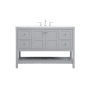 Elegant Lighting Theo 48" Free Standing Single Basin Vanity Set with Cabinet and Engineered Marble Vanity Top Grey