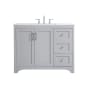 Elegant Lighting Moore 42" Free Standing Single Basin Vanity Set with Cabinet and Engineered Marble Vanity Top Grey