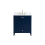 Elegant Lighting Sommerville 30" Free Standing Single Basin Vanity Set with Cabinet, Engineered Marble Vanity Top, and Backsplash Blue
