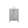 Elegant Lighting Irene 24" Free Standing Single Basin Vanity Set with Cabinet and Engineered Marble Vanity Top Grey