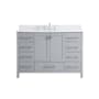 Elegant Lighting Irene 48" Free Standing Single Basin Vanity Set with Cabinet, Engineered Marble Vanity Top, and Backsplash Grey