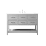 Elegant Lighting Sinclaire 48" Free Standing Single Basin Vanity Set with Cabinet and Engineered Marble Vanity Top Grey