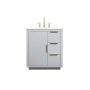 Elegant Lighting Blake 30" Free Standing Single Basin Vanity Set with Cabinet and Marble Vanity Top Grey