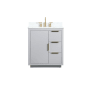 Elegant Lighting Blake 30" Free Standing Single Basin Vanity Set with Cabinet, Engineered Marble Vanity Top, and Backsplash Grey