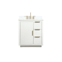 Elegant Lighting Blake 30" Free Standing Single Basin Vanity Set with Cabinet, Engineered Marble Vanity Top, and Backsplash White