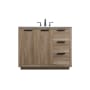 Elegant Lighting Blake 42" Free Standing Single Basin Vanity Set with Cabinet and Marble Vanity Top Natural Oak