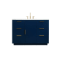 Elegant Lighting Blake 48" Free Standing Single Basin Vanity Set with Cabinet and Marble Vanity Top Blue